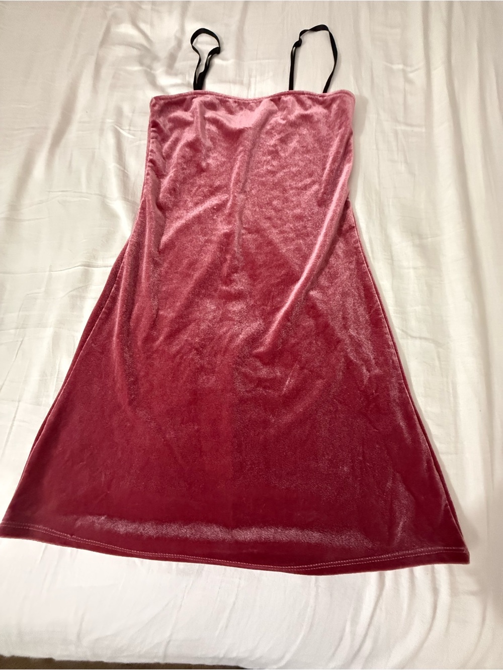 Women's Velvet Slip Dress - Pink